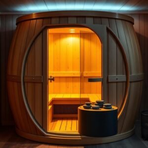 Cedar Barrel Sauna outdoor sauna available in South Africa from Thermo Spa SA